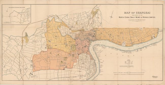 Map of Shanghai Published by the North-China Daily News & Herald, Limited...