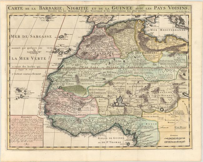 Carte de la Barbarie, Nigritie et de la Guinee avec les Pays Voisins, Dressee sur les Memoires les Plus Nouveaux & les Observations les Plus Exactes