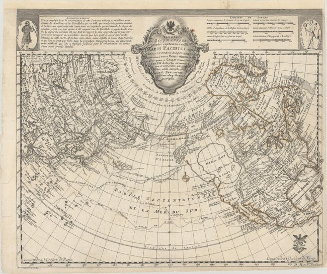 Tabula Geographica Partis Septentrionalis Maris Pacifici cum Adiacentibus Regionibus Nuperrime tam a Russis Orientem...