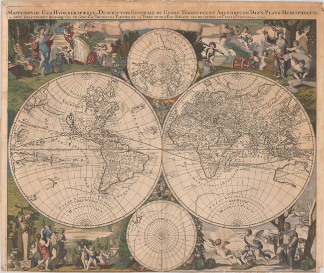 Mappe-Monde Geo-Hydrographique, ou Description Generale du Globe Terrestre et Aquatique en Deux-Plans-Hemispheres...