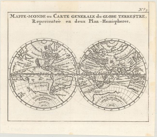 Mappe-Monde ou Carte Generale du Globe Terrestre, Representee en Deux Plan-Hemispheres