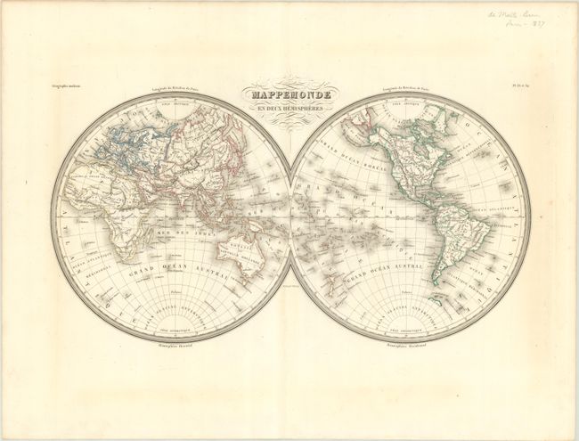 Mappemonde en Deux Hemispheres