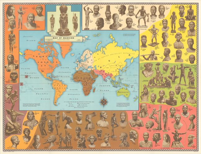 Map of Mankind [with] Hammond Map of Mankind Full Color Map with the Races of Mankind