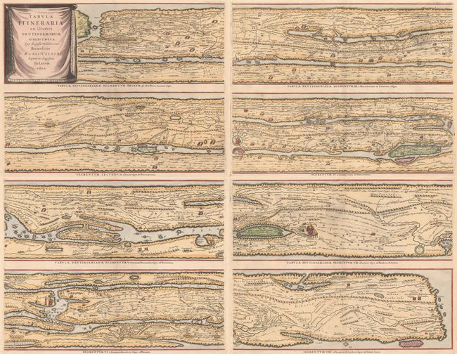 [On 4 Sheets] Tabula Itineraria ex Illustri Peutingerorum Bibliotheca quae Augustae Vindelicorum Beneficio Marci Velseri Septem-Viri Augustani in Lucem Edita