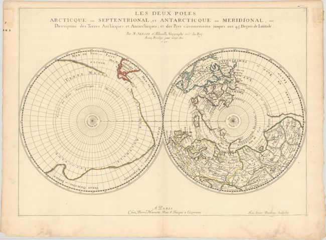 Les Deux Poles Arcticque ou Septentrional, et Antarcticque ou Meridional, ou Description des Terres Arcticques et Antarcticques...