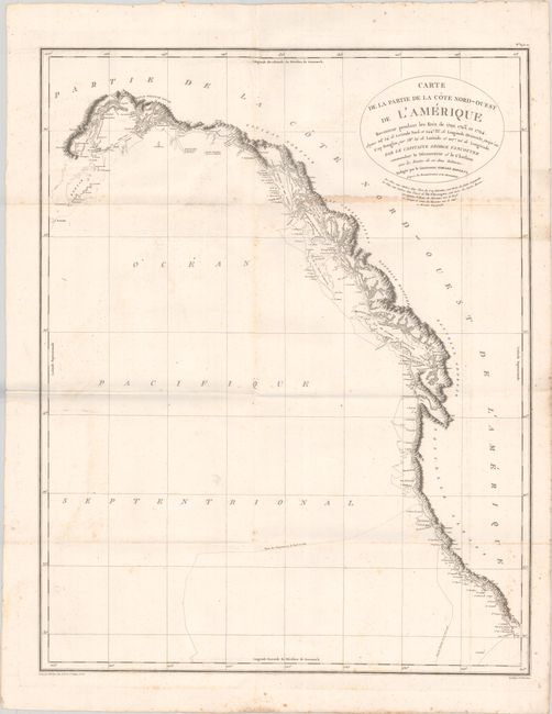 Carte de la Partie de la Cote Nord-Ouest de l'Amerique Reconnue Pendant les Etes de 1792, 1793, et 1794...