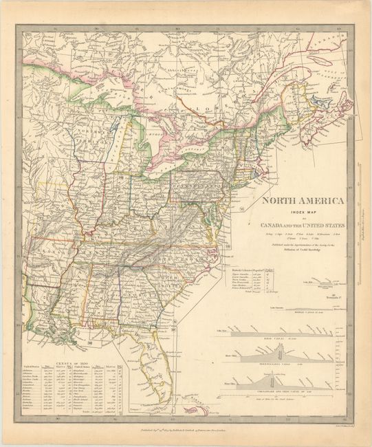 North America Index Map to Canada and the United States