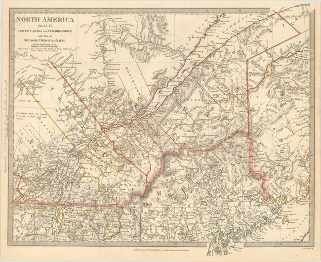 [Lot of 2] North America Sheet II Lower-Canada and New Brunswick with Part of New-York, Vermont and Maine [and] Lower Canada, New Brunswick, Nova Scotia &c.