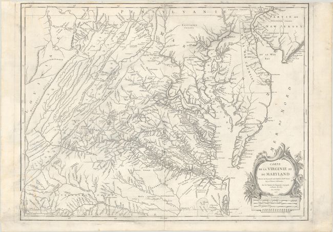 Carte de la Virginie et du Maryland Dressee sur la Grande Carte Angloise de Mrs. Josue Fry et Pierre Jefferson