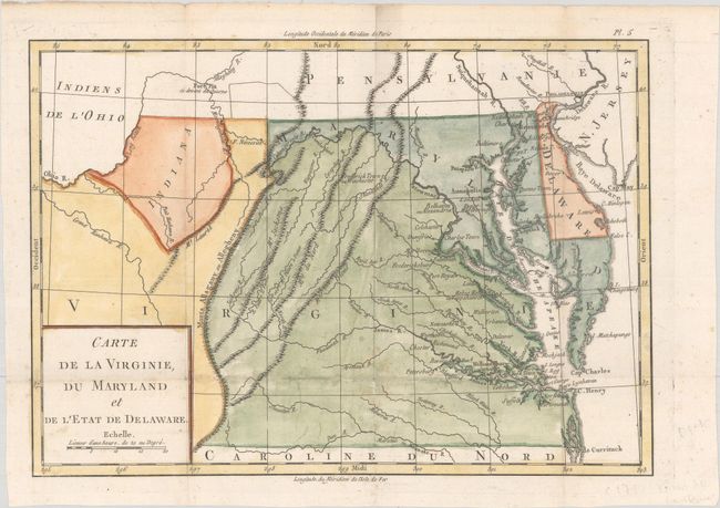 Carte de la Virginie, du Maryland et de l'Etat de Delaware
