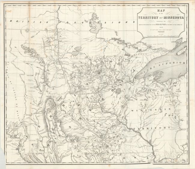 Map of the Territory of Minnesota Exhibiting the Route of the Expedition to the Red River of the North, in the Summer of 1849