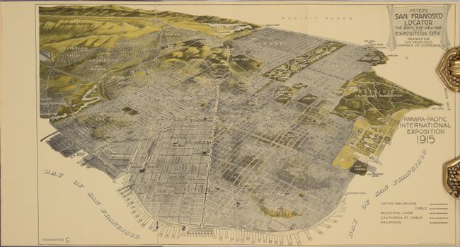 Peter's San Francisco Locator - The Birds-Eye-View Map of the Exposition City [in] San Francisco