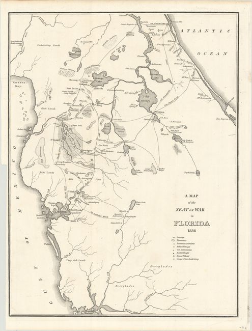 [3 Maps in Report] Letter from the Secretary of War, Transmitting Copies of the Proceedings of a Court of Inquiry...in Relation to the Operations Against the Seminole and Creek Indians, &c.