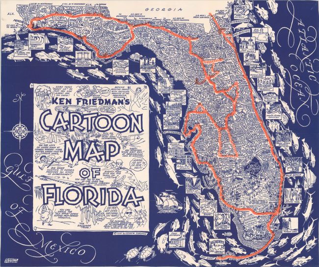 Ken Friedman's Cartoon Map of Florida