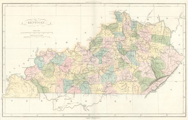 Carte Geographique, Statistique et Historique du Kentucky