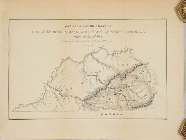 [Map in Report] Map of the Lands, Granted to the Cherokee Indians, by the State of North Carolina, Under the Act of 1783