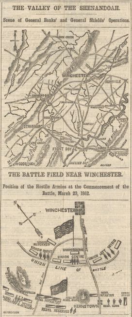 [Lot of 2] The Valley of the Shenandoah... [with] The Battle Field Near Winchester... [in] The New York Herald [and] The Present Field of Operations [in] New-York Daily Tribune