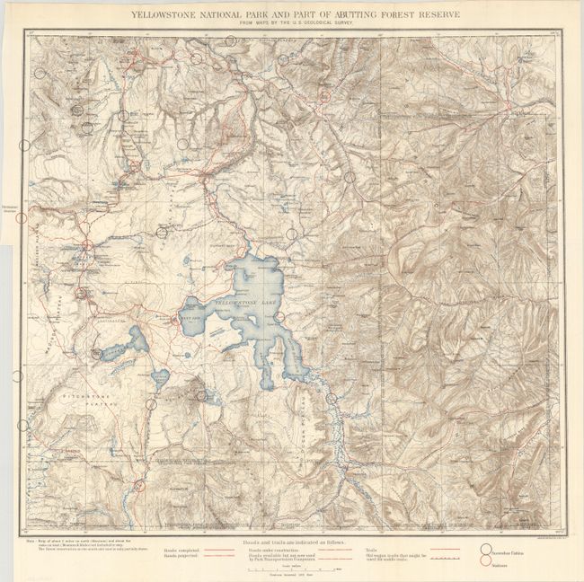 Yellowstone National Park and Part of Abutting Forest Reserve from Maps by the U.S. Geological Survey