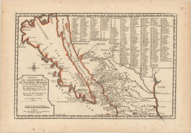 Cette Carte de Californie et du Nouveau Mexique