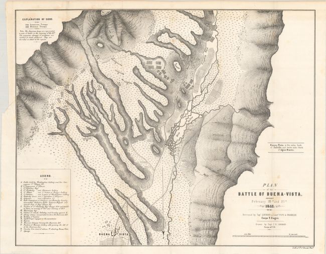 [Lot of 2] Plan of the Battle of Buena-Vista... [and] Survey of the Mexican Lines of Defence at Cerro Gordo...