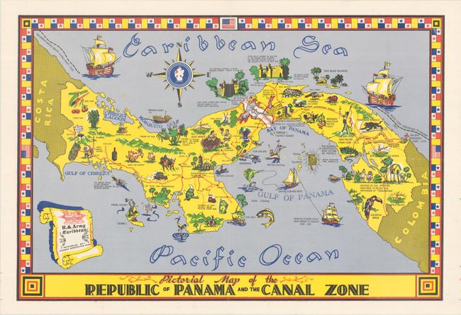 Pictorial Map of the Republic of Panama and the Canal Zone