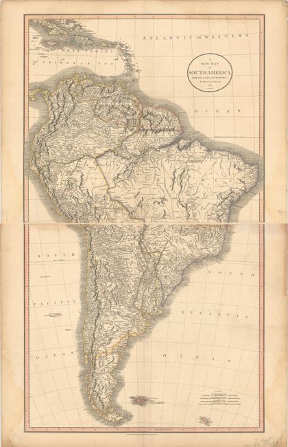 [On 2 Sheets] A New Map of South America, from the Latest Authorities