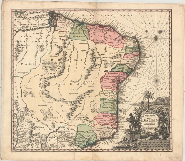 Recens Elaborata Mappa Geographica Regni Brasiliae in America Meridionali, Maxime Celebris Accuratae Delineata...