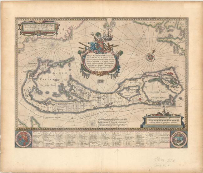 Mappa Aestivarum Insularum, Alias Barmudas Dictarum, ad Ostia Mexicani Aestuary...