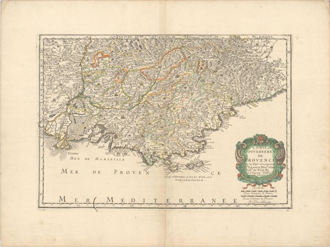 Comte, et Gouvernement de Provence avec les Pays Circonvoisins Cotat. Venaiscin, Printe. d'Orange, Cotat. de Nice, &c.