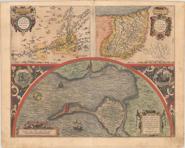 Carpetaniae Partis Descr. 1584 [on sheet with] Guipuscoae Regionis Typus [and] Hanc Insulam Perlustrabat, et sua Manu Depingebat Georgius Hoefnaglius Antverpian, Belga.