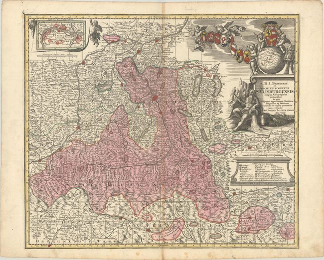 S.R.I. Principat. et Archiepiscopatus Salisburgensis Mappa Geographica Delineatus in qua Subjectae Appertinent...