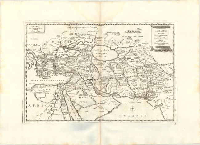Expeditionis Alexandri Magni per Europam, Asiam, et Africam Tabula Geographica