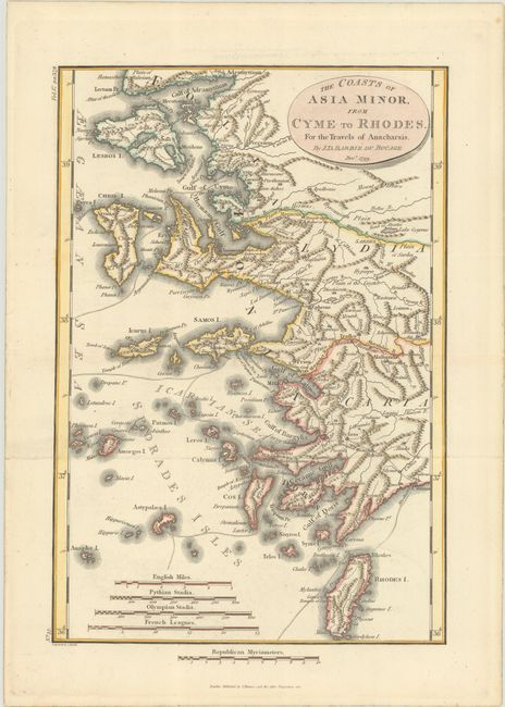[Lot of 2] The Coasts of Asia Minor, from Cyme to Rhodes. For the Travels of Anacharsis [and] Grecian Archipelago (Ancient)