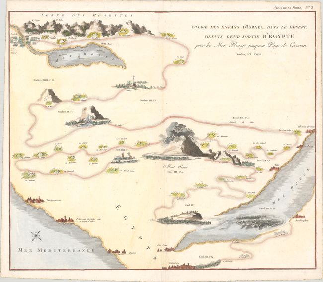 Voyage des Enfans d'Israel dans le Desert Depuis Leux Partie d'Egypte par la Mer Rouge, Jusqauu Pays de Canaan