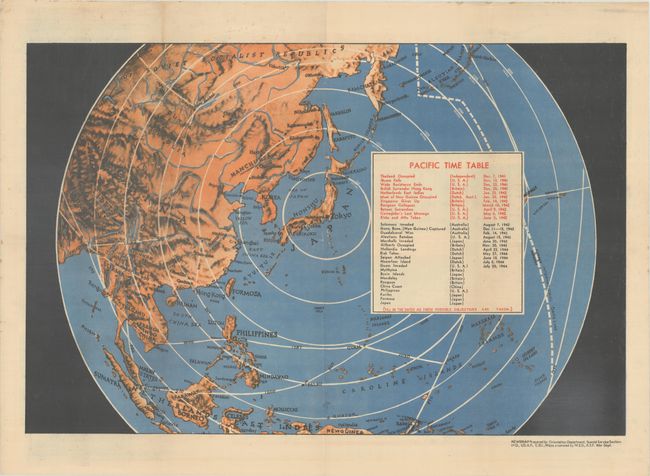 Pacific Time Table [on verso] Newsmap CBI Edition Monday, August 7, 1944 Volume I. No. 9