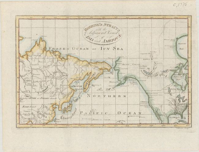 [Lot of 2] Bhering's Straits with the Adjacent Coasts of Asia and America [and] A Correct Chart of the West Coast of North America from Bhering's Straits to Nootka Sound