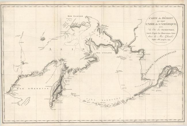 Carte du Detroit qui Separe l'Asie de l'Amerique, avec la Cote des Tschoutskis, Tracee d'Apres les Observations Faites dans la Mer Glaciale Depuis 1786 Jusqu'en 1794