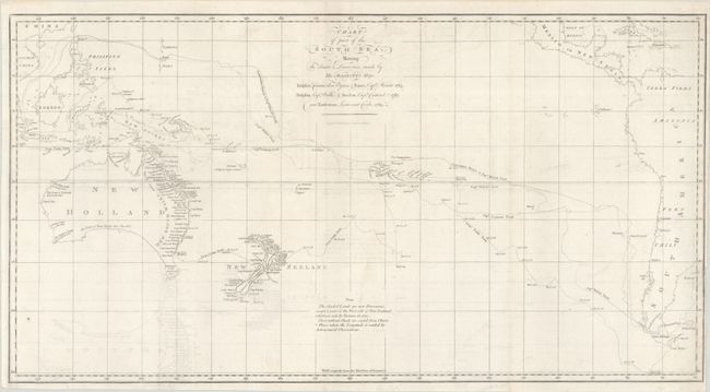 Chart of Part of the South Sea, Shewing the Tracts & Discoveries Made by His Majestys Ships Dolphin, Commodore Byron, & Tamer, Capn Mouat, 1765 ... and Endeavour, Lieutenant Cooke, 1769