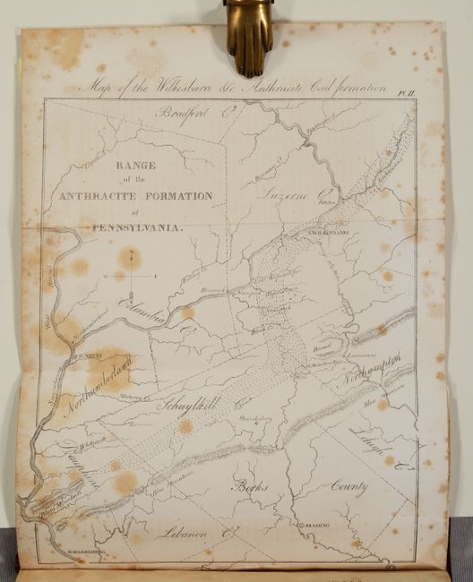 [2 Maps in Book] Map of the Wilkesbarre &c Anthracite Coal Formation [and] Barton on the Catskills [bound in] The American Journal of Science, and Arts ... Vol. IV...