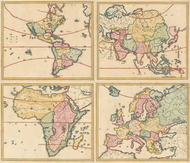 [Untitled Set of Continents: Western Hemisphere, Asia, Africa and Europe]