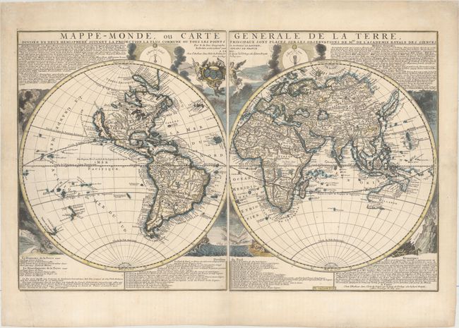 Mappe-Monde, ou Carte Generale de la Terre, Divisee en Deux Hemispheres...