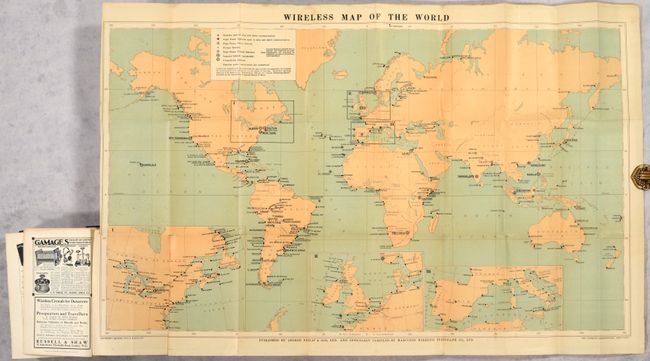 [Map in Book] Wireless Map of the World [in] The Year-Book of Wireless Telegraphy & Telephone - 1913