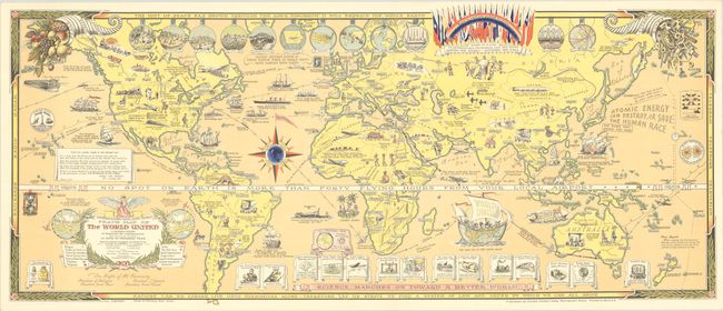 Peace Map of the World United - A Pictorial History of Transport and Communications from Jonah to the Jet Plane as Paths to Permanent Peace