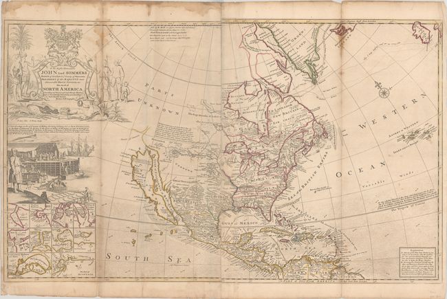 To the Right Honourable John Lord Sommers Baron of Evesham ... This Map of North America According to ye Newest and Most Exact Observations...