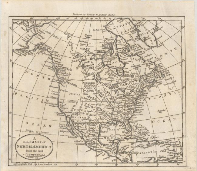 [Lot of 2] A General Map of North America from the Best Authorities [and] North America