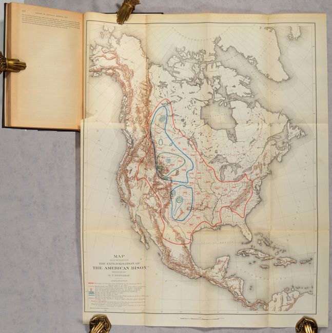 [Map in Book] Map Illustrating the Extermination of the American Bison [in] The Extermination of the American Bison, with a Sketch of Its Discovery and Life History