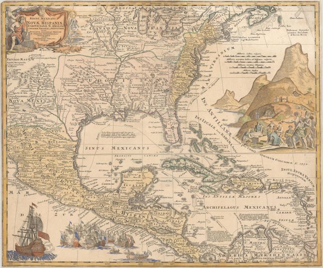 Regni Mexicani seu Novae Hispaniae Ludoviciane, N. Angliae, Carolinae, Virginiae et Pensylvaniae nec non Insularum Archipelagi Mexicani in America Septentrionali Accurata Tabula