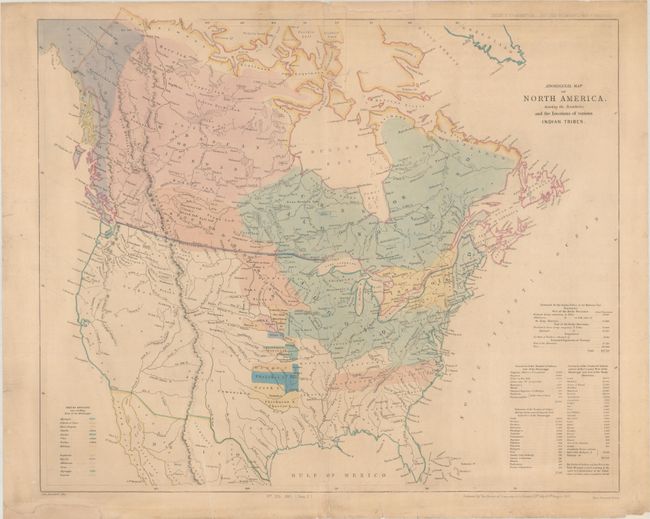 Aboriginal Map of North America, Denoting the Boundaries and the Locations of Various Indian Tribes