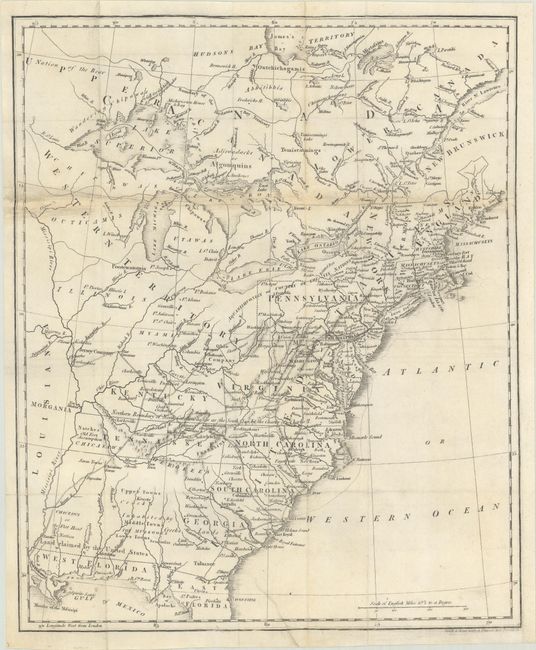 [Untitled - Map of the United States, Canada the River St. Lawrence, the Lakes &c.]