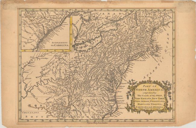 Part of North America; Comprehending the Course of the Ohio, New England, New York, New Jersey, Pensilvania, Maryland, Virginia, Carolina and Georgia